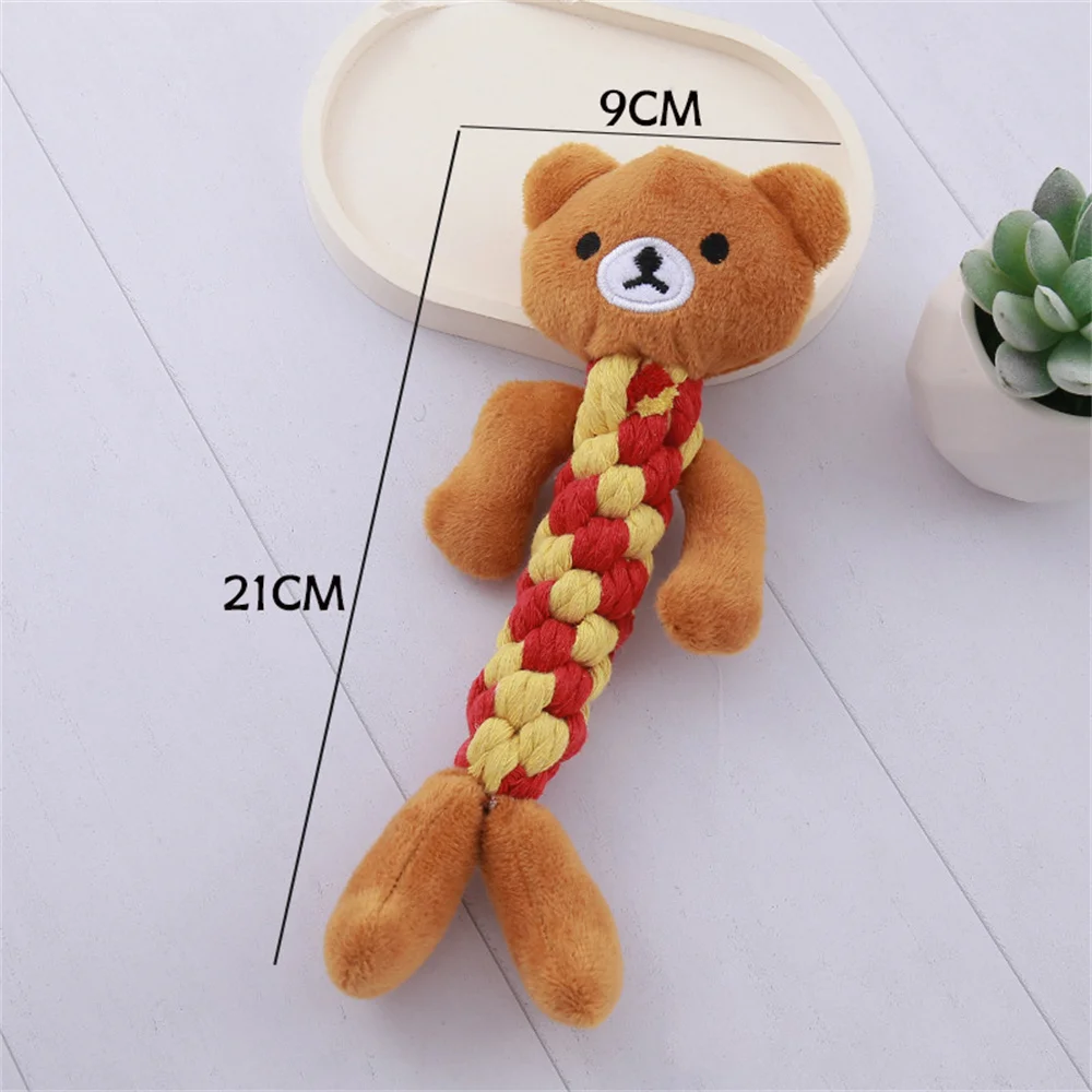 Rope Woven Animal Puppy Dog Cat Chew Toys Bite Resistant Pet Toy for Small Dogs Chihuahua Yorkshire Poodle Mascotas Accessories