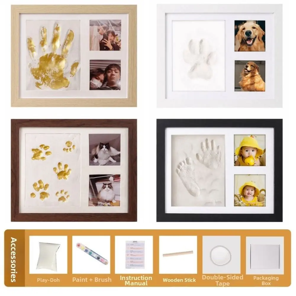 Lasting Memories Non-Toxic DIY Keepsake Kit Creative Safe Handprint Kit Exquisite Clay Mold Footprint Frame Baby Shower Gift