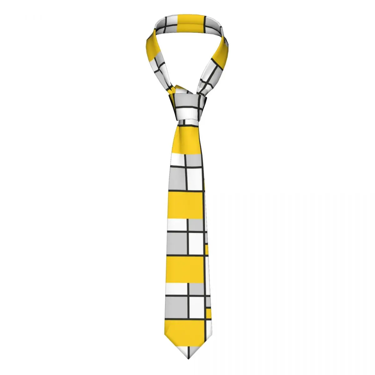 

Abstract Art Necktie Men Women Casual Polyester 8 cm Classic Mondrian Geometric Neck Ties Mens Daily Wear Cravat Cosplay Props