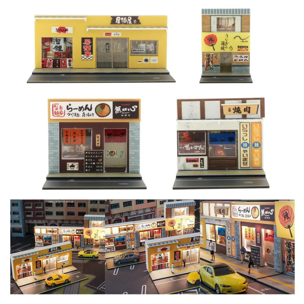 

1/64 Parking Lot Diorama Landscape Mini Building Model Background Japanese