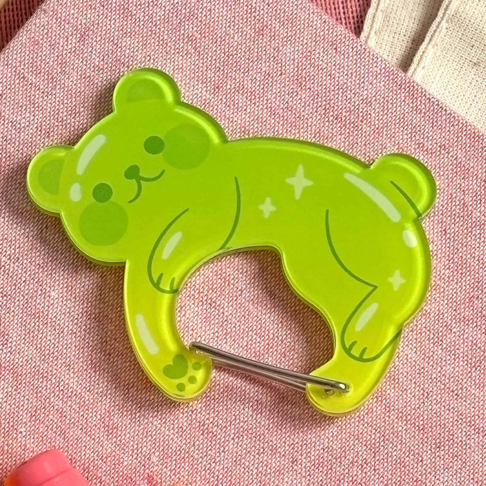 Gummy Bear Acrylic Carabiner Acrylic Keychain Cute