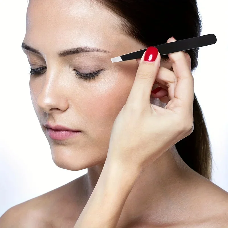 Tondeuse à sourcils noire, coupe et épilation des sourcils, faux-cils, pince d'élimination de la barbe, outil de beauté, 1 pièces