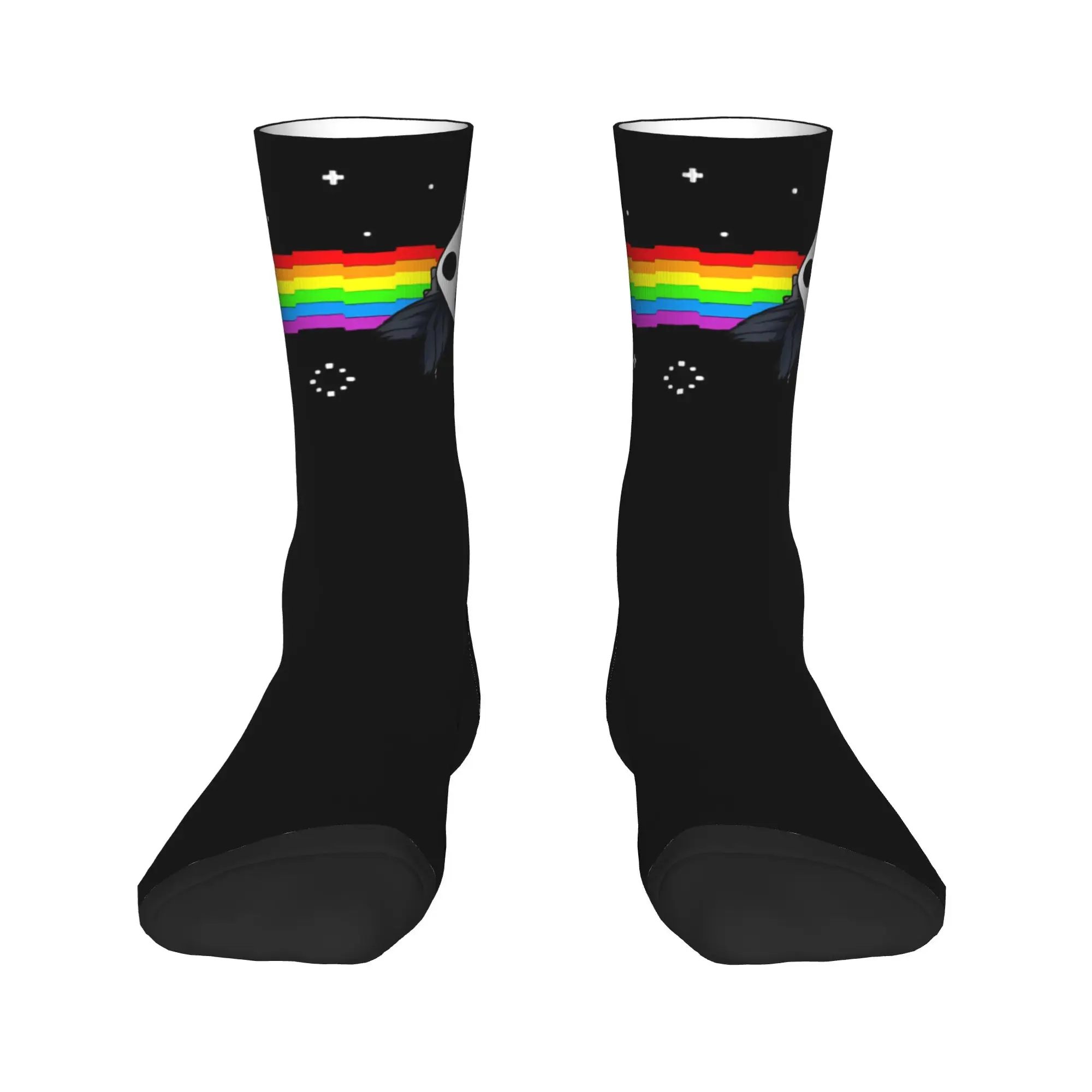 Hollow Knights Socks Nyans Cats Design Stockings Non Skid Men Socks Soft Breathable Autumn Korean Outdoor Sports Socks