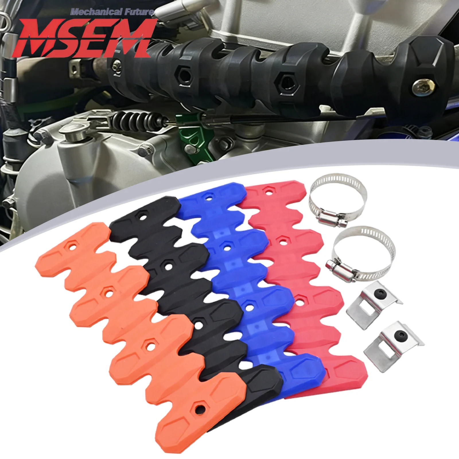 Für Husqvarna FC FE KTM SXF EXCF SMR 250 350 450 500 Honda BETA RR 220mm 400mm Auspuff-Kopfrohr Schalldämpfer Hitzeschutzabdeckung