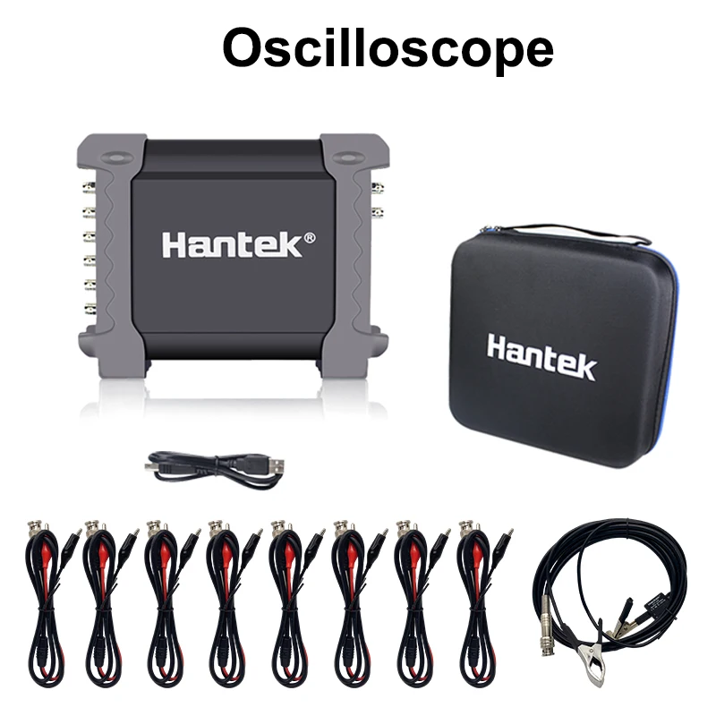 Hantek 1008c Automotive Oscilloscope/DAQ/Programmable Generator Handheld 8 Channels USB Oscilloscopes with Auto Ignition Probe