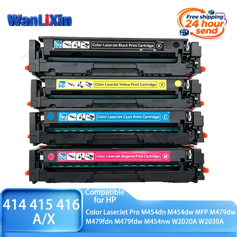 With Chip 414A 415A 416A 414X 415X 416X Toner Cartridge for HP Color LaserJet Pro M454dn M454dw M479dw  M479fdn M479fdw M454nw