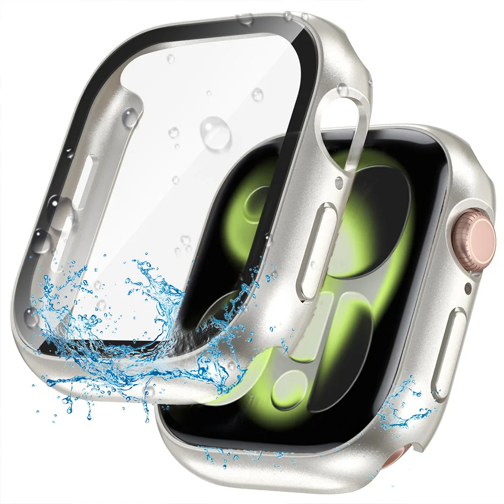 Gehärtetes Glas + Abdeckung für Apple Watch Gehäuse 11 46 mm 42 mm 45 mm 41 mm 44 mm 40 Displayschutzfolie Apple Watch Zubehör 10 9 6 SE 7 8