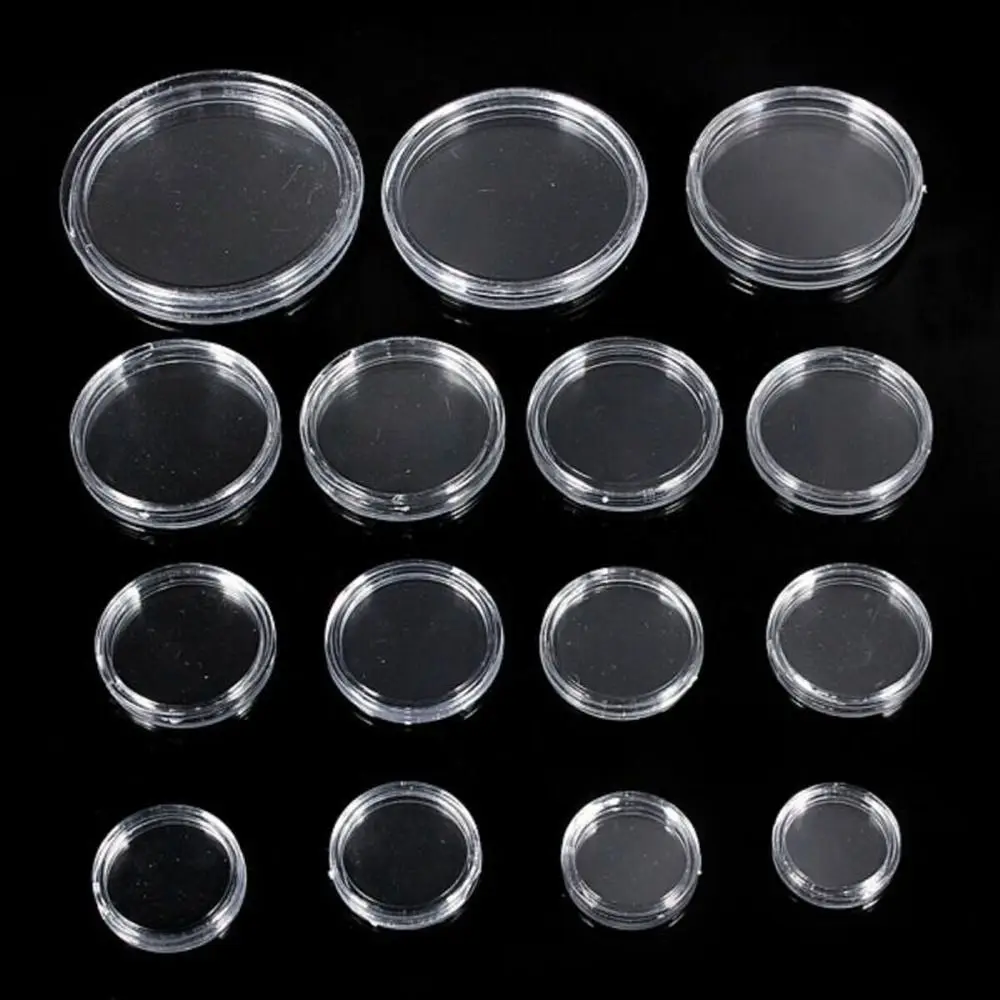 Coin Collecting Box Clear Coinning Capsules Plastic Coin Case Acrylic Coin Capsule Home