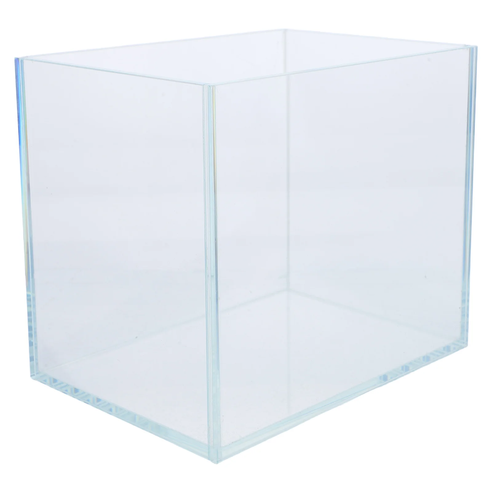 

Mini Betta Fish Aquarium Clear Glass Desktop Tank Space-Saving Design Small Transparent Fish Tank for Office Home Decor