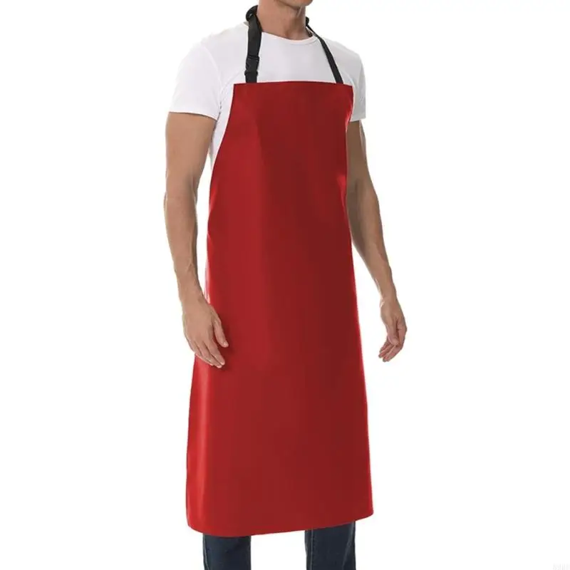 Easy Clean 39inch Thickened Apron Waterproof Stain Proof Industrial Kitchen Wear Adjustable Belt For Heavy Duty Use 896C