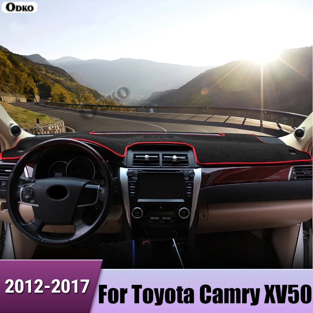 Car Dashboard Avoid light Pads Instrument Platform Desk Cover Accessories For Toyota Camry XV50 2012 2013 2014 2015 2016 2017