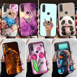 For Motorola Moto One Action Case Lovely Cartoon Flower Slim Soft Silicone Phone Cover For Moto One Vision Funda Coque