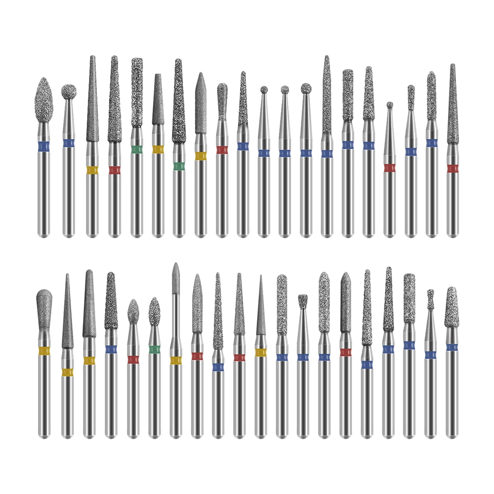 10 Stks/doos Dental Diamond Burs Boor 1.6Mm Schacht Voor Hoge Snelheid Handstuk Burs Emery Hoge Hardheid Tandheelkunde Nail Polijsten