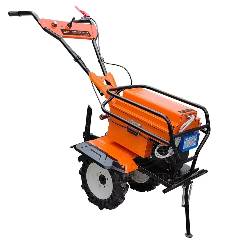 KATHER 7hp 9hp 10hp Mini Power Tiller Machine Electric Power Tiller Battery Cultivator Motoculteur for Weeding Soil Loosening
