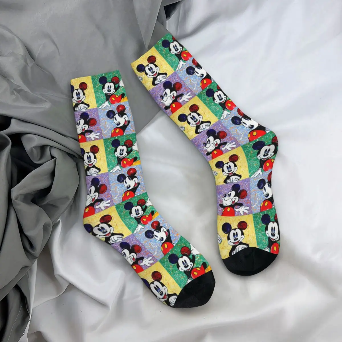 New Cartoon Mickey Mouse Minnie Socks Men\'s Women\'s Polyester Casual Socks Spring Summer Autumn Winter Middle Tube Socks Gift