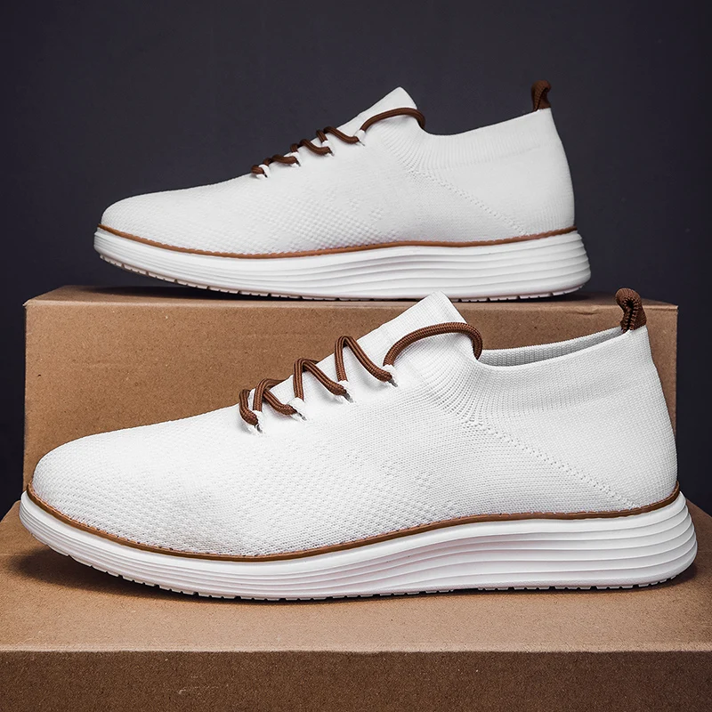 2025 Mens Golf Shoes Lightweight Sneakers Driving Casual Shoes Anti-slip Mesh Walking Running Sneakers Anti-slip Flat Shoes