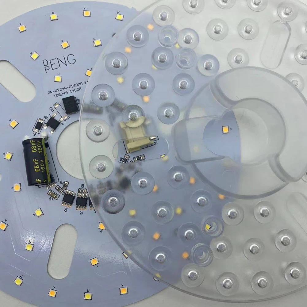 3.9/4.9/6.2 Inch 3000/4000/5000K Ceiling Fan Light Retrofit Kit Ceiling Flush Light Replacement Panel Pendant Light Round Panel