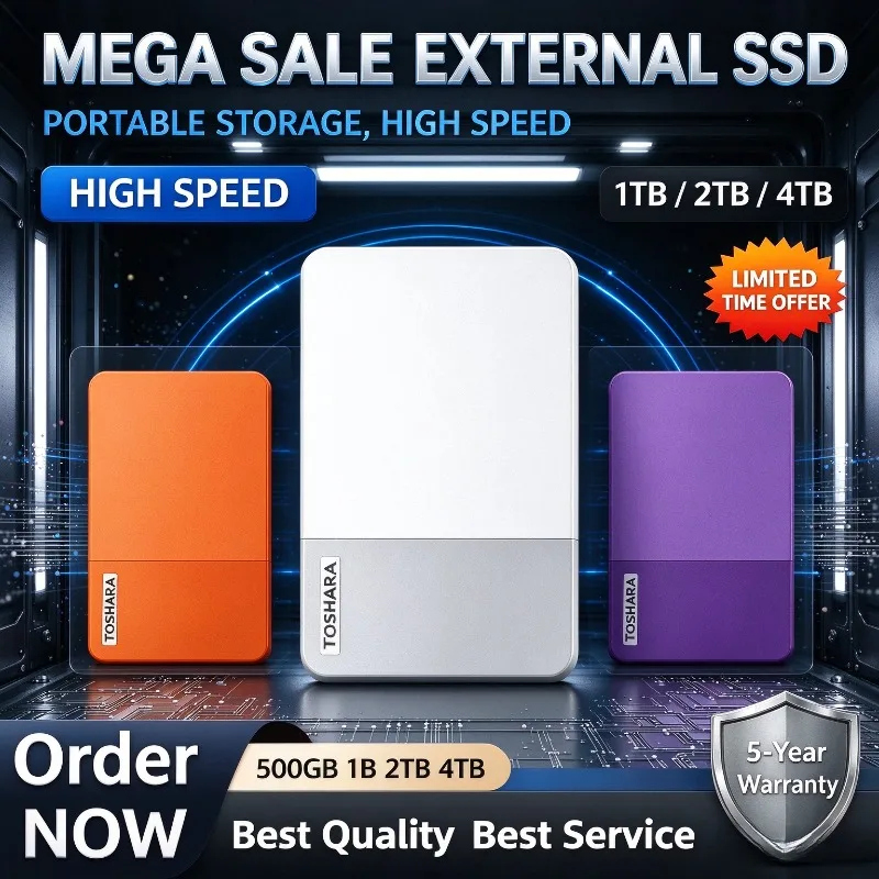 Portable B3 4TB External Hard Drive Disk Multi-color selection High Speed For Laptop Desktop Mac Android Phone Data Backup