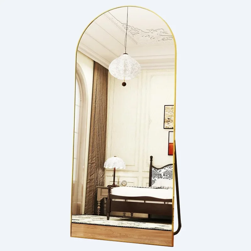 

French Arch Full-length Mirror Household Arch Full-length Mirror Girls Bedroom Fitting Floor Mirror