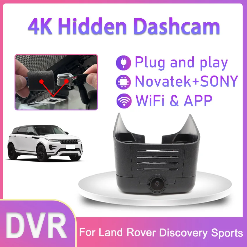 New! Plug and Play Dash Cam For Land Rover Discovery Sports 200PS 249PS R-Dynamic SE 2020 2021 2022 2023 2024 Car DVR 4K DashCam