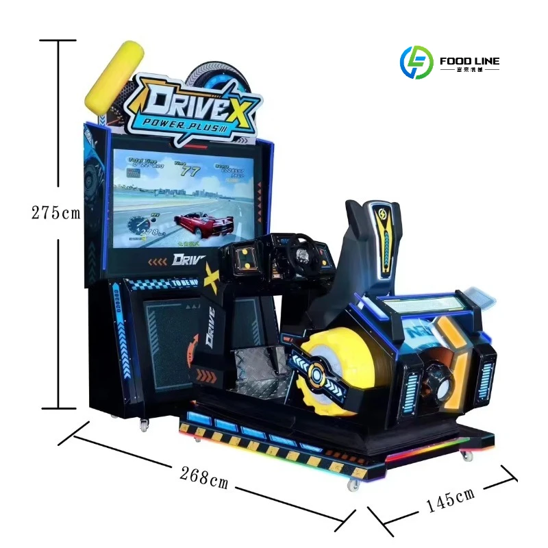 High Quality 3D Dynamic Racing Arcade Machine Coin-Operated with Realistic Motion Effects for Kids-220V Customized