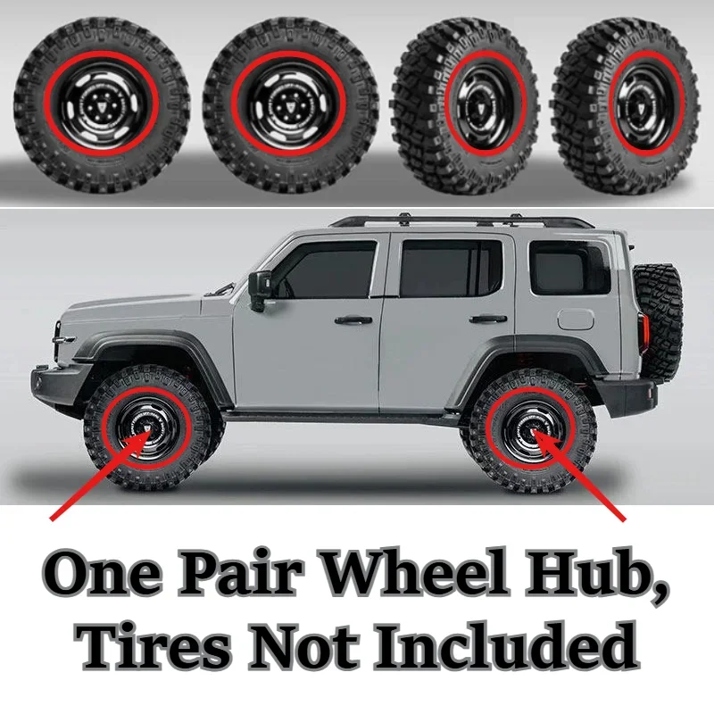 RC Model Off Road Car Retro Style Wheel Hub custom size For KM BEAST 1/8 TH01227 Crawler Scale Simulation Replacement Accessory