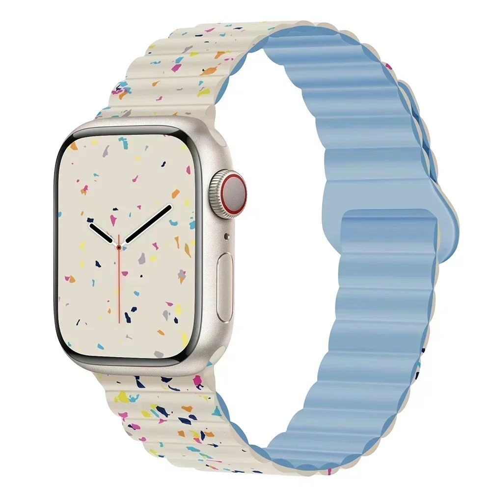Magnetic Strap For Apple Watch Bands 45mm 38mm 49mm 40 42 41mm Silicone Sport Bracelet iWatch Series ultra 10 9 6 5 7 8 se 44mm