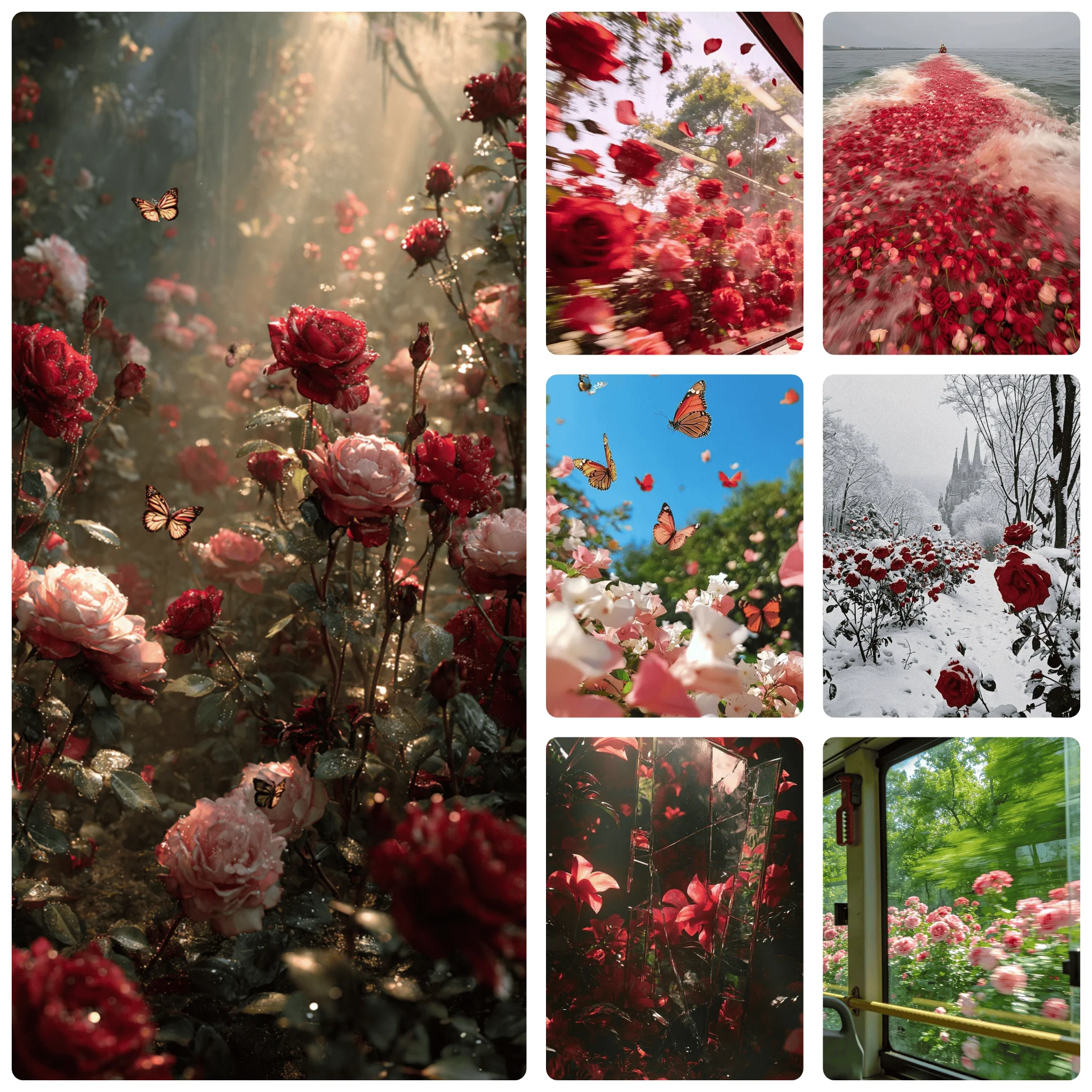 

Enchanted Rose Garden with Butterflies 500PCS Jigsaw Puzzle Educational Games Colorful Puzzles Gifts Home Decor