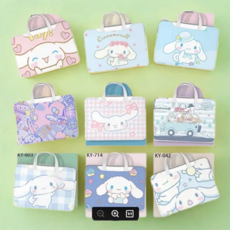 

Сумка для ноутбука с рисунком анимеSanrio Cinnamoroll, милый органайзер для планшета большой емкости, сумка с героями мультфильмов, чехол для ноутбука 12 дюймов, 13 дюймов, 14 дюймов, 16 дюймов