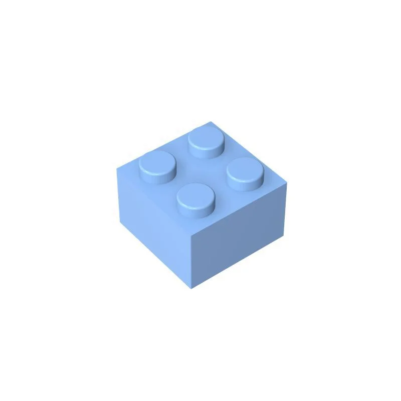 60pcs MOC Building Blocks Brick 2x2 3003 DIY Enlighten Creative Basics Classic Sets Compatible with Assembles Particles Toys
