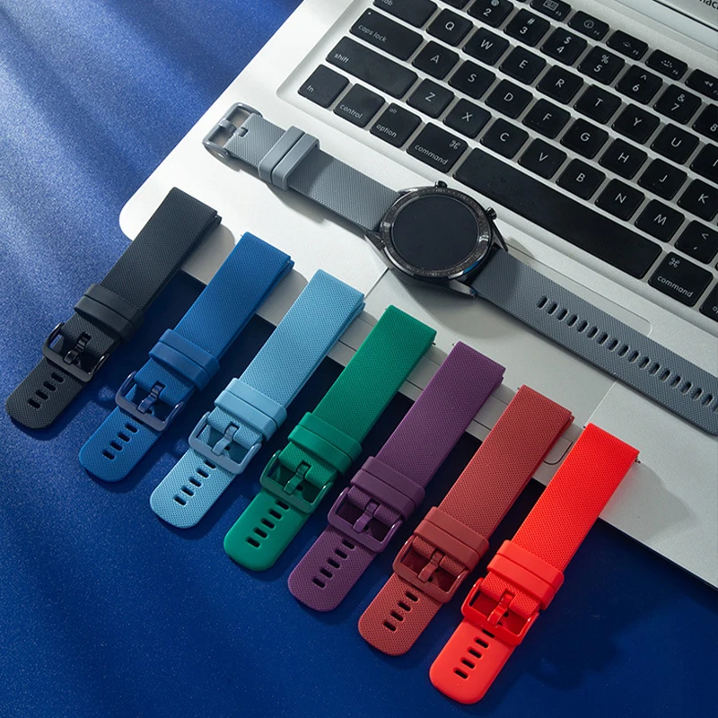 Huaweiウォッチ用シリコンストラップ,20mm,22mm