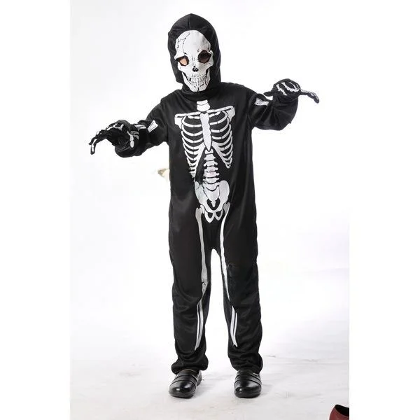 سلسلة أقنعة الهالوين الجديدة: طقم رأس هيكل عظمي مخيف للأطفال، زي رأس هيكل عظمي مرعب لمهرجان الأشباح