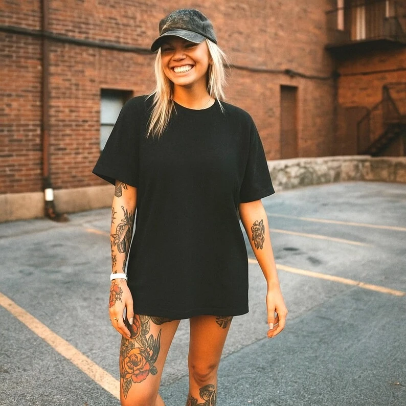 

Летние мужские и женские хлопковые футболки, однотонные, с круглым вырезом, коротким рукавом, черные, для пар, одежда