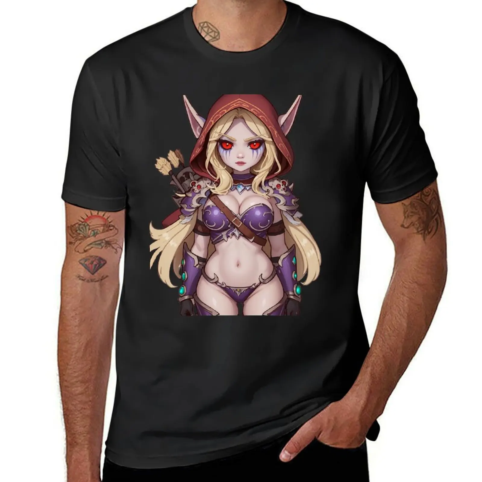 

Sexy Sylvanas fan art world of warcraft T-Shirt sublime Blouse men clothing