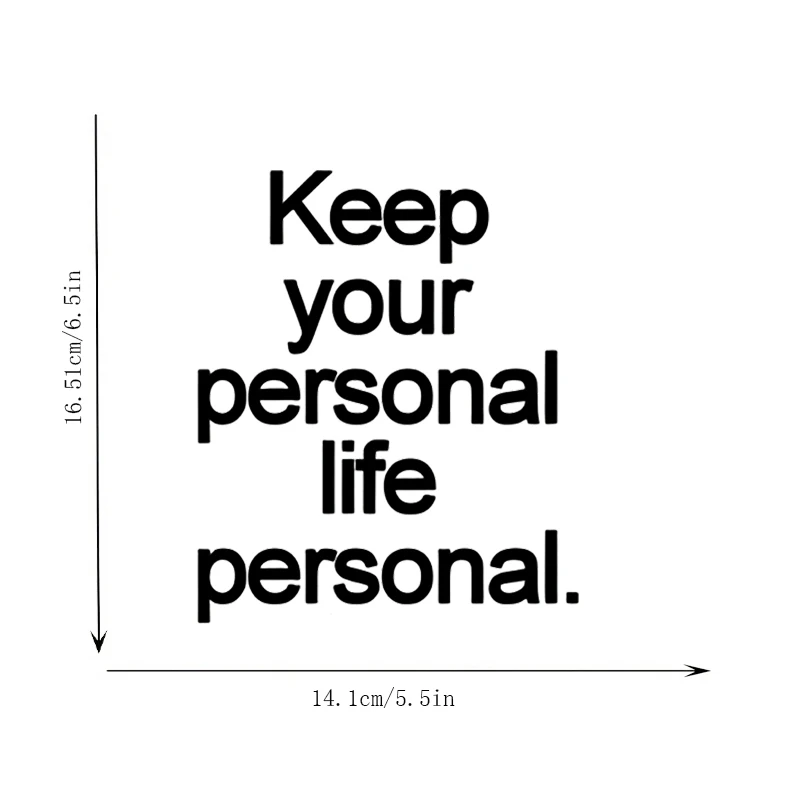 Keep Your Personal Life Personal, Mirror Makeup Mirror Stickers, Car Sticker, Car Window Decoration, Vinyl Sticker