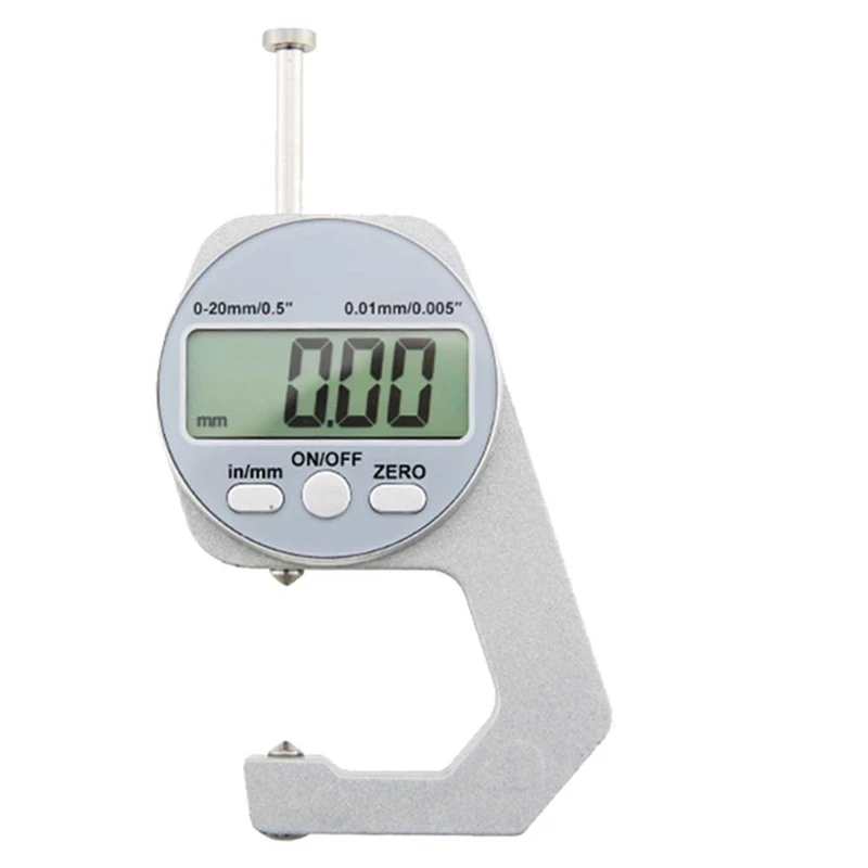 

Digital Display Thickness Gauge Electronic LCD Micrometer Metric Wall Thickness Measurement Tools 0-20Mm