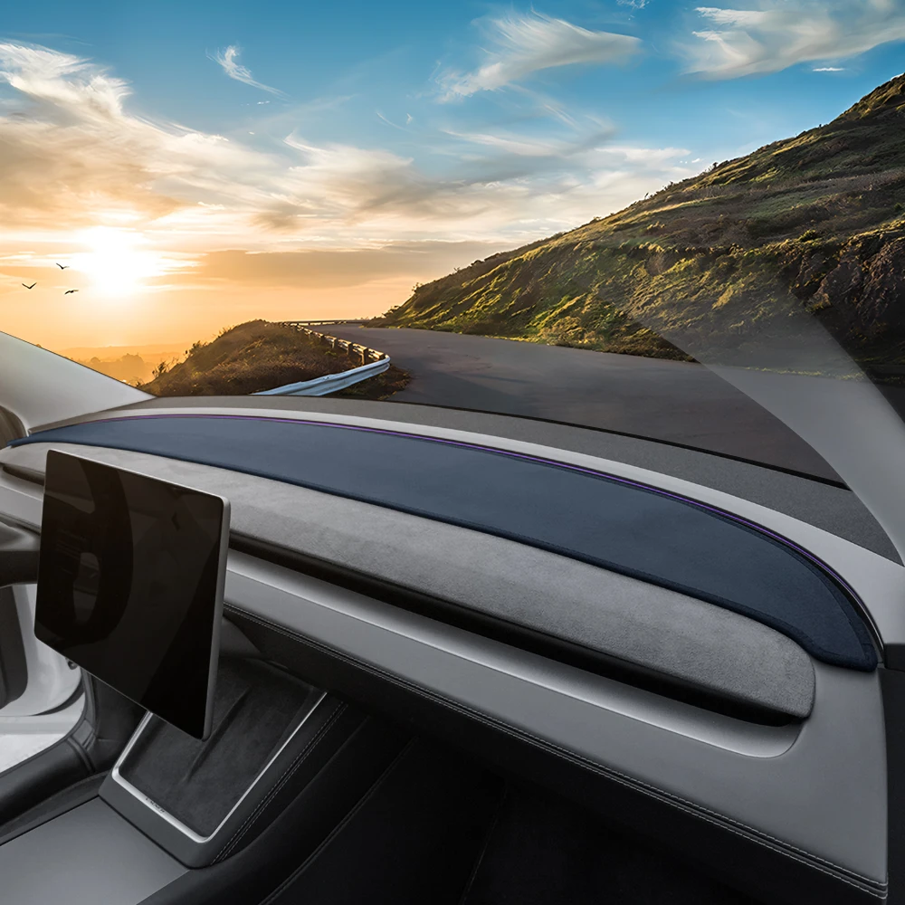 Für Tesla Model Y Launch Juniper 2025 2026 Neues Modell 3 Highland 2024 2025 Auto-Armaturenbrett-Sonnenschutz-Abdeckung, rutschfestes Pad-Zubehör