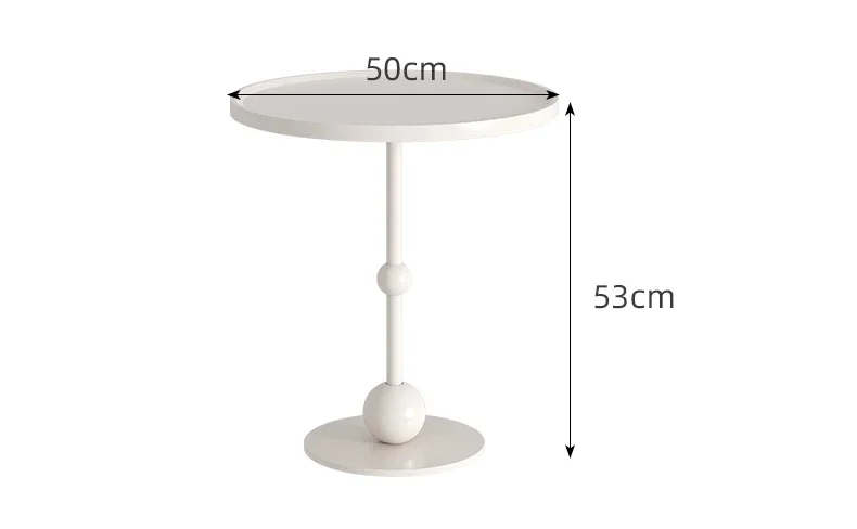 

Cream, sand, hair, glass corners, side tables, light luxury Nordic round table, living room, bedside small coffee table