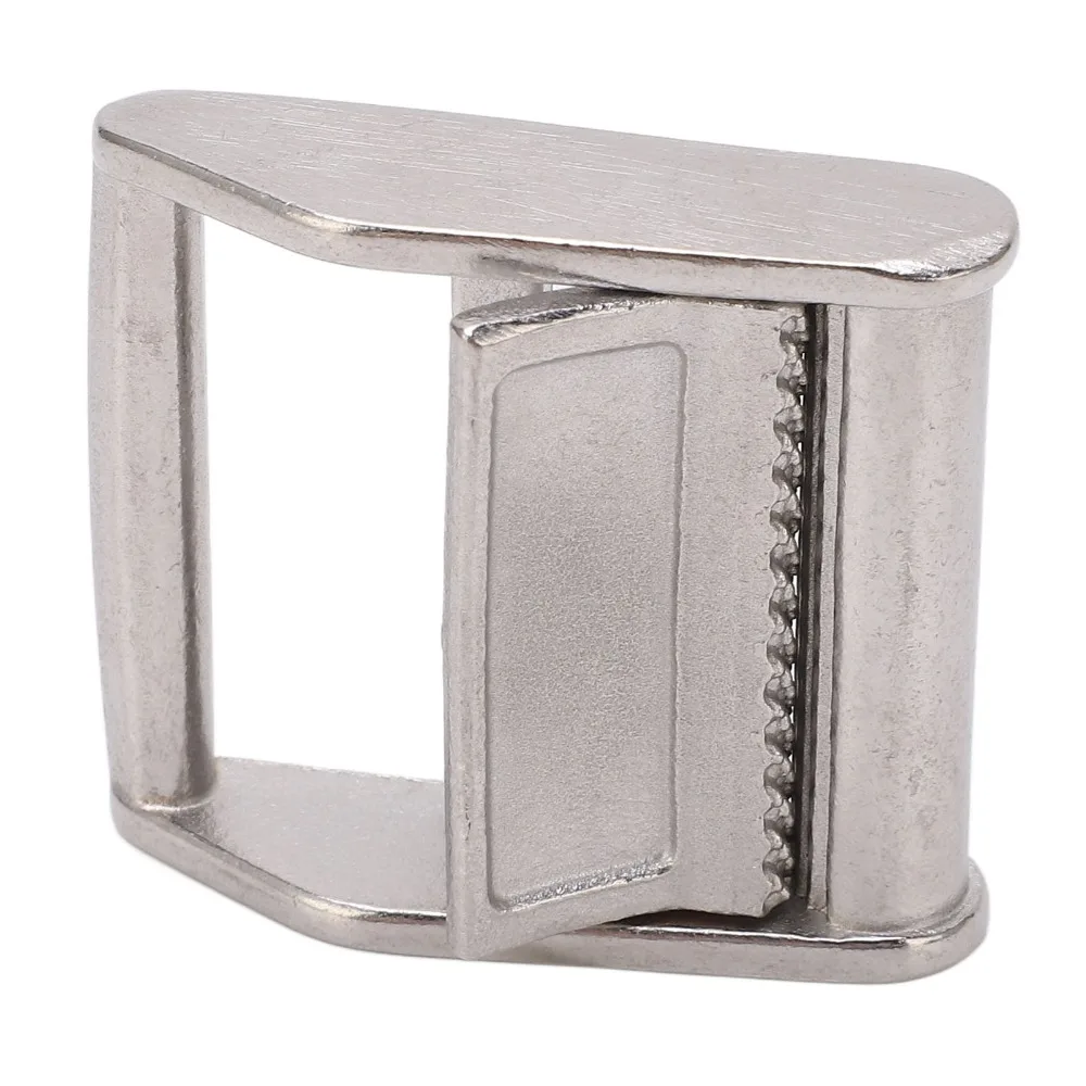 2 Pcs 38mm Cam Flap Buckle Stainless Steel Adjustable Press Tie Down Fastener Heavy Duty Strap Release Buckle Webbing Strap