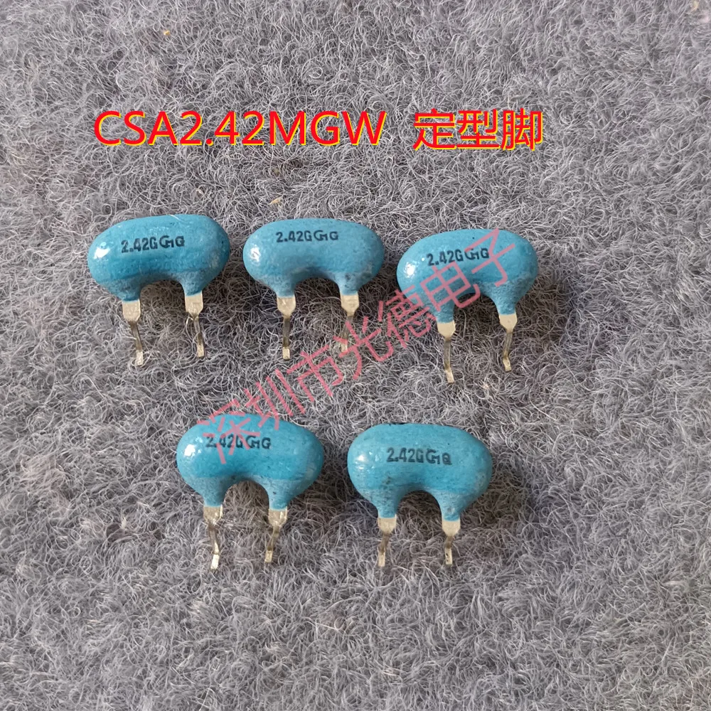 50pcs/ 2.42M Imported Ceramic Crystal Oscillator CSA2.42MGW 2. 2MHZ Setting Foot 2 Foot 2.42G