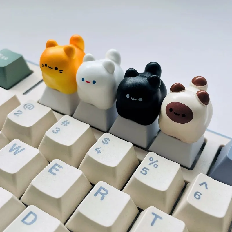 猫パーティーテーマキーキャップカスタマイズされた-pbt-チェリープロファイルキーボードキャップゲーム用メカニカルキーボード創造性アクセサリーギフト