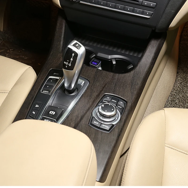 

For BMW X3 F25 2011-2017 ABS Car Gear Box Panel Sequins Interior Carbon Black Centrol Control Frame Stickers Auto Accessories