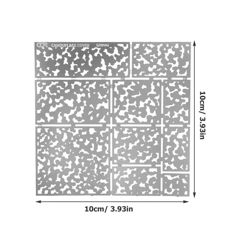 สแตนเลสสตีล Hollow Out Camouflage Stencil Assembly รุ่นพ่นเครื่องมือสําหรับผู้ใหญ่รุ่น Hobby DIY ภาพวาด