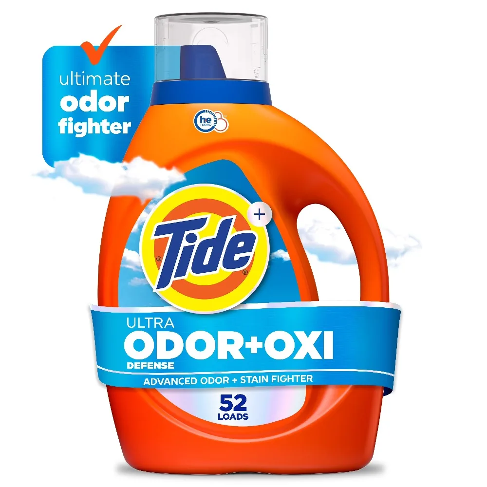 Ultra Odor Defense Plus Oxi Liquid Laundry Detergent Concentrated Formula Fresh Scent 73 fl oz Washes 52 Loads