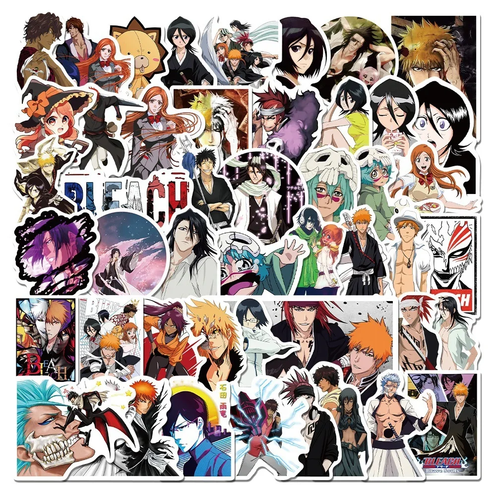 10/30/50PCS Japanese Anime Bleach Sticker Decorative Diary Luggage Computer IPad Skateboard Cup Waterproof Sticker Wholesale