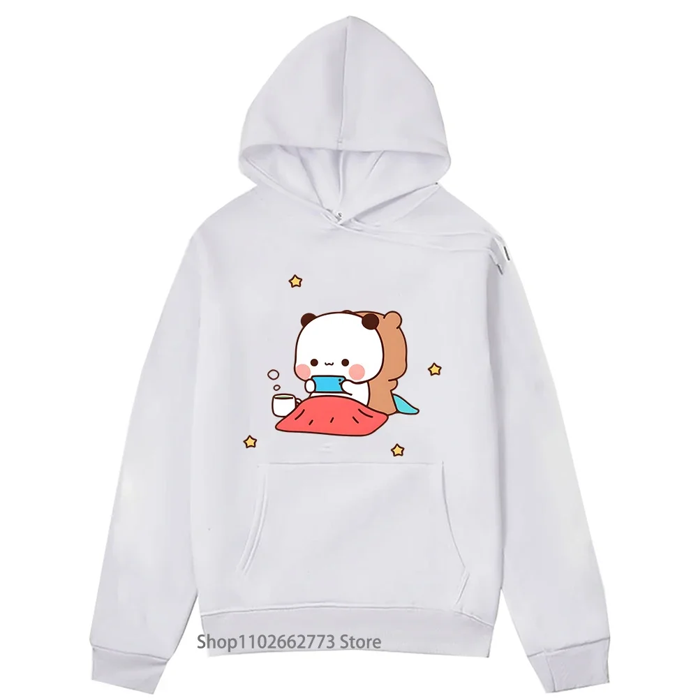 Bubu Dudu Hoodies for Teen Girls Cartoon Panda Bear Sweatshirts Women Clothing Men Kawaii Graphic Casual  Y2k Clothes Fleece Top