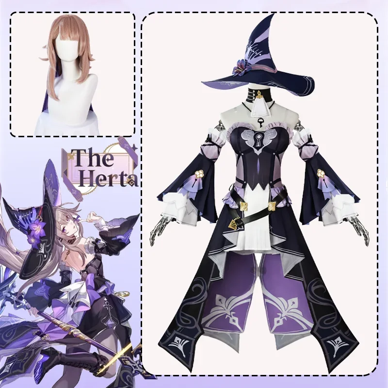 

CosplayHonkai Star Rail Cosaply Costume The Herta Cosplay Sexy Dress Uniform Witch Hat Lolita Uniform Halloween Party Anime Suit