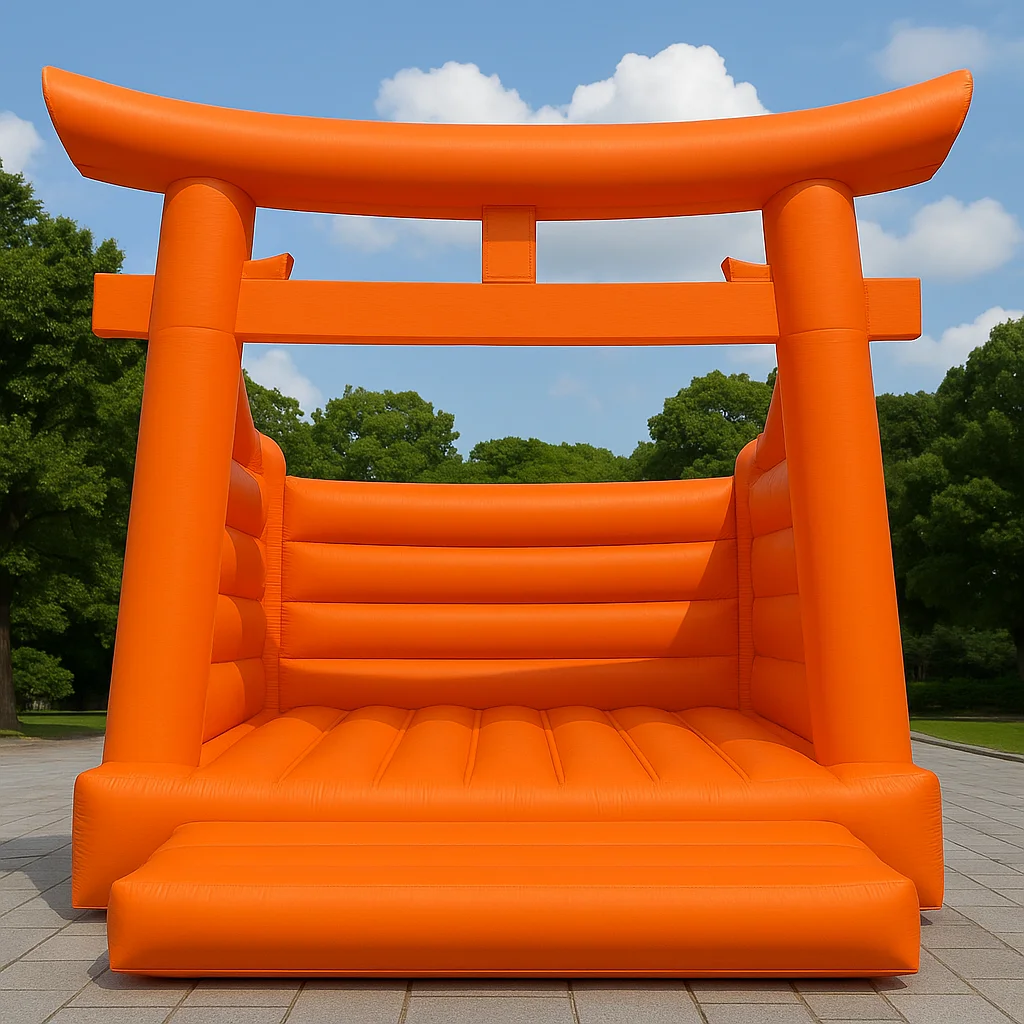 Japanese Shrine Jinja style Bounce House Customized Jumping Bouncy House Castle With Blower For Outdoor Play Festival Commercial