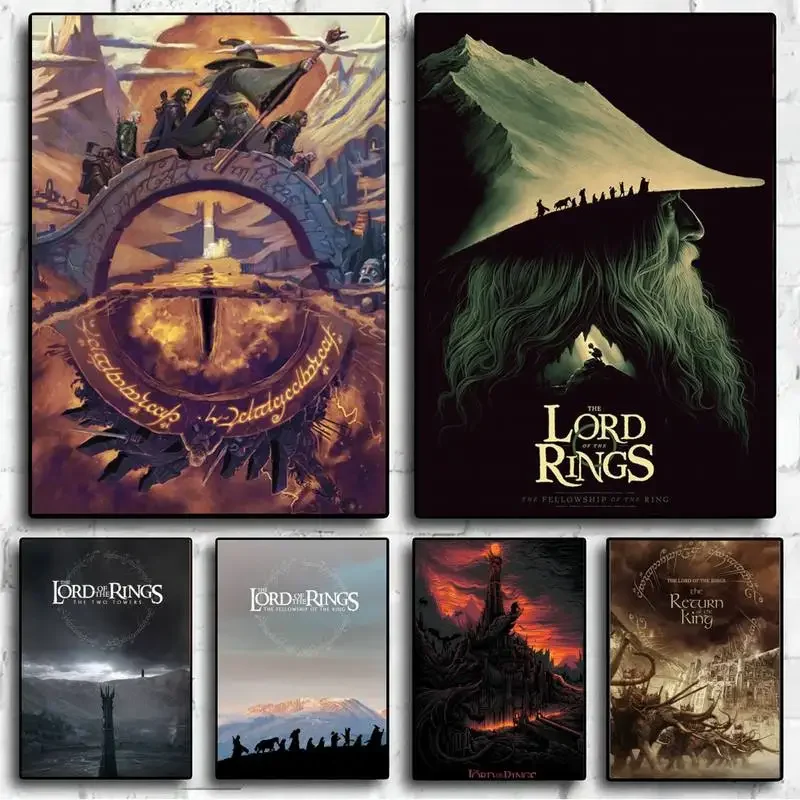 Scandinavian Classic Vintage Aesthetic Wall Art T-The L-Lords of the R-Rings HD Poster Prints Home Bedroom Living Room Decor