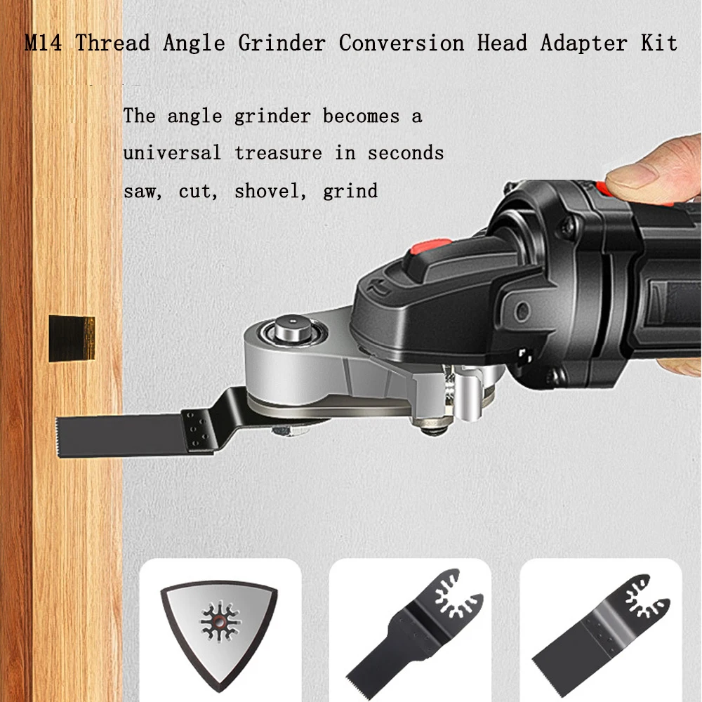 M14 Thread Type 115 125 Angle Grinder Conversion Head Adapter with Power Oscillating Tool Adapter Tool Kit